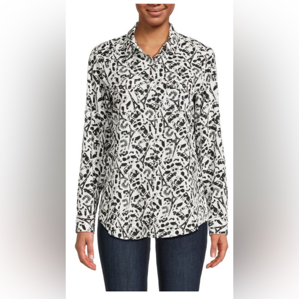 Karl Lagerfeld 3/4 full sleeve blouse size M